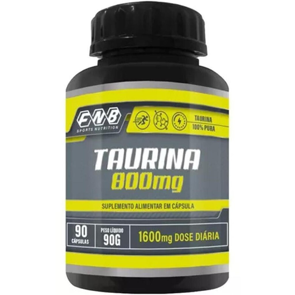 Taurina 100% Pura 90 Cápsulas 1600mg Dose - Flora Nativa do Brasil