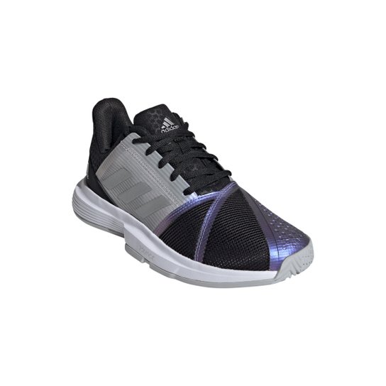 Tênis Adidas Courtjam Bounce Feminino - Preto+Prata