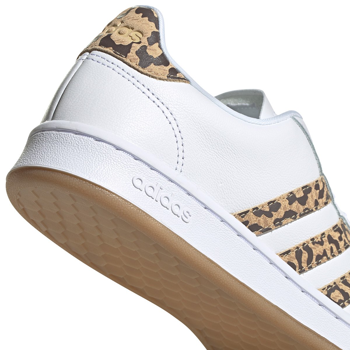 Tênis Adidas Grand Court Leopard Feminino Branco Clube Netshoes