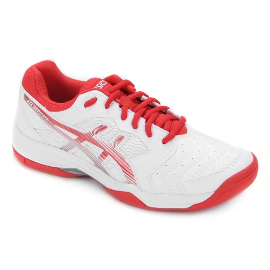 Tênis Asics Gel-Dedicate 6 Feminino - Branco+Vermelho