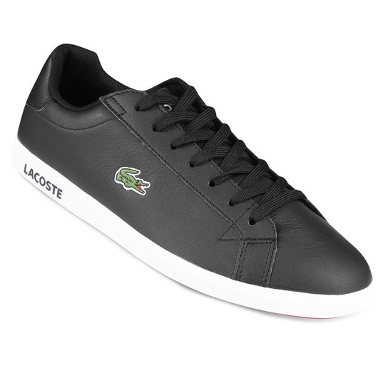 Tênis Couro Lacoste Gradt Lcr3 Bkbk Masculino - Preto