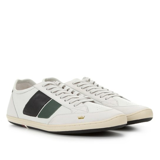 Tênis Couro Osklen Flow Masculino - Off White+Preto