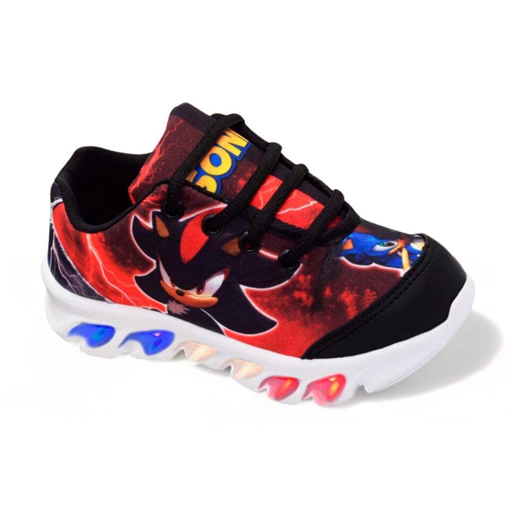 Tênis De Led Infantil Menino Masculino Sonic Shadow
