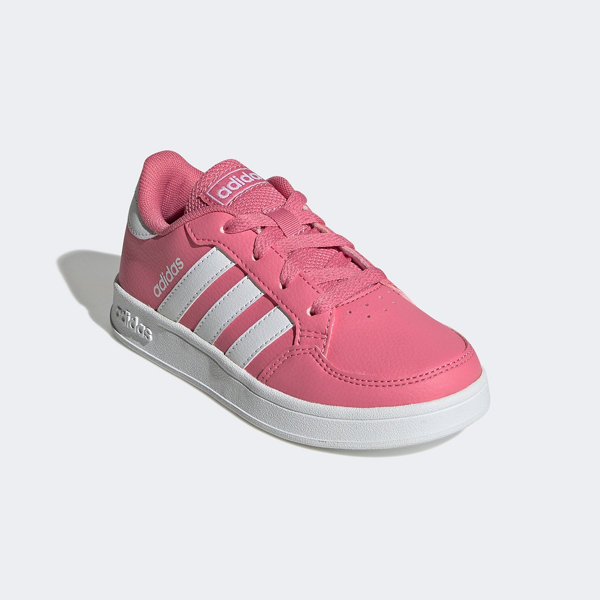 Tênis Infantil Adidas Breaknet K Menina - Rosa+Branco | Clube Netshoes