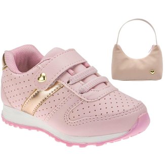 Tênis Infantil Feminino Com Bolsinha Club happy