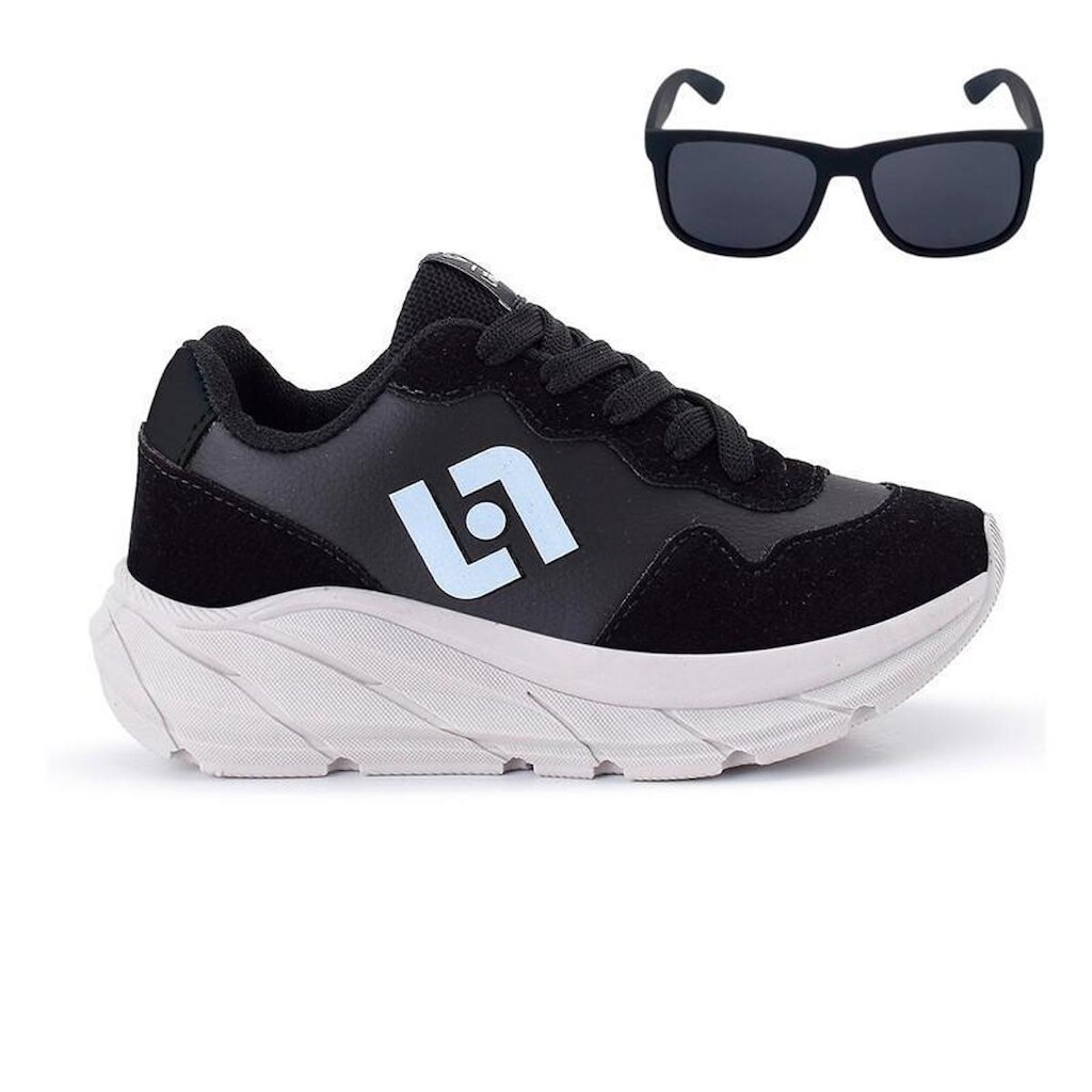 Tênis Infantil Masculino Jogger  Casual Camurça + Oculos