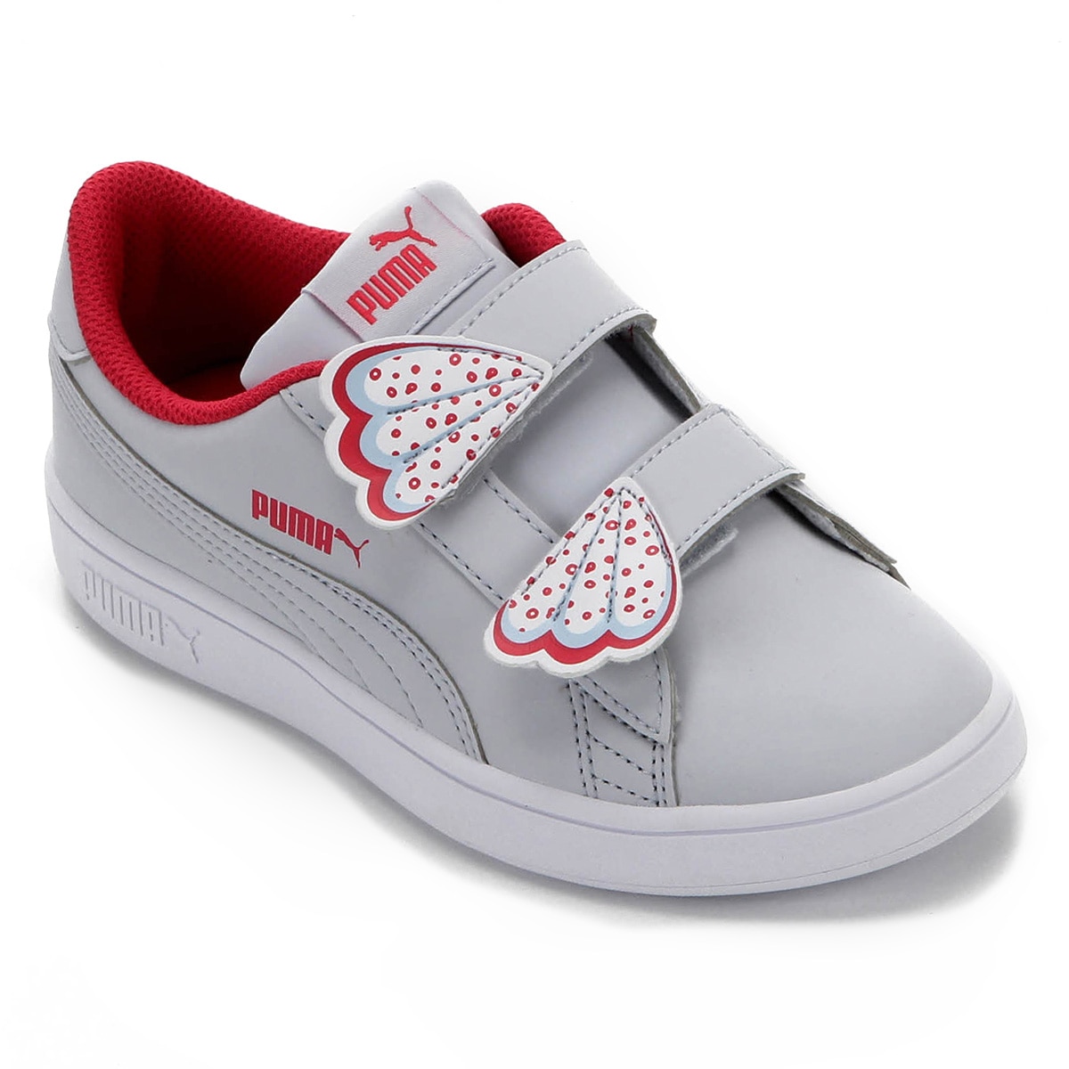 Tênis Infantil Puma Smash V2 Butterfly V Ps Feminino - Branco+Rosa | Clube  Netshoes