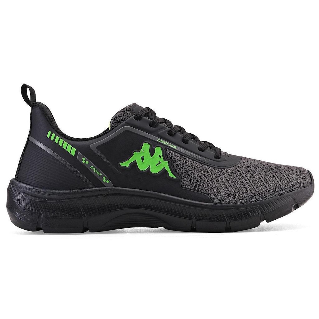 Tênis Kappa Run 200 Unissex - 40 - CINZA-VERDE