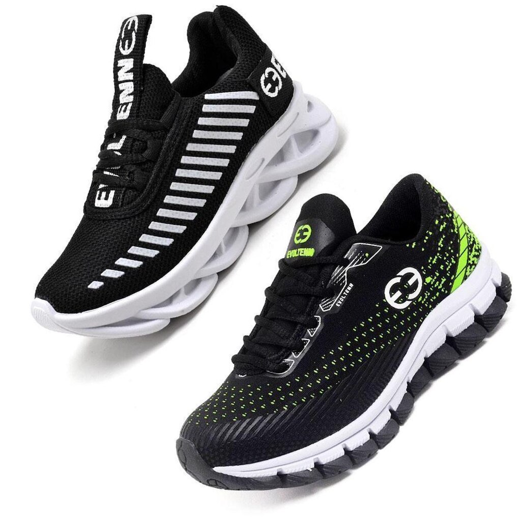 Tênis Masculino Infantil Conforto Solado Trança Kit 2 Pares