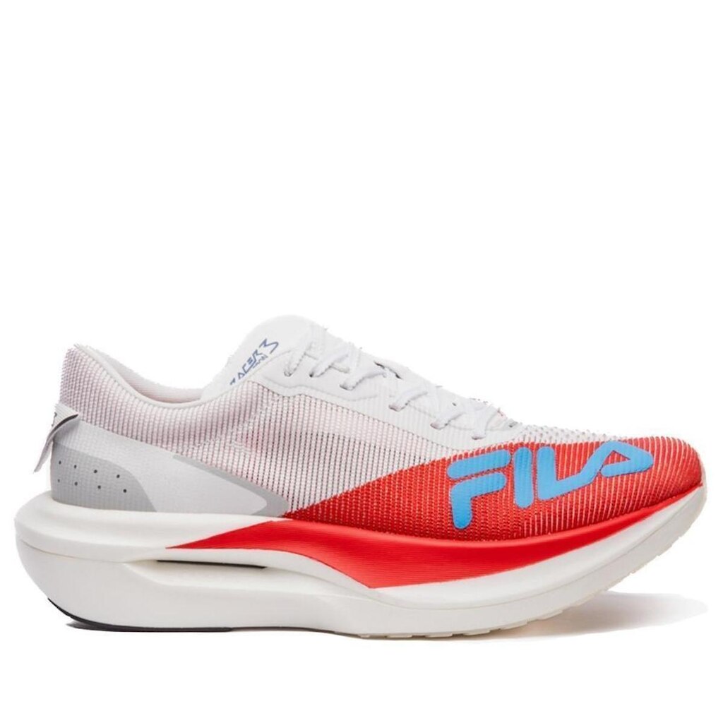 Tênis Masculino Running Fila Racer Carbon 3 Branco/Vermelho