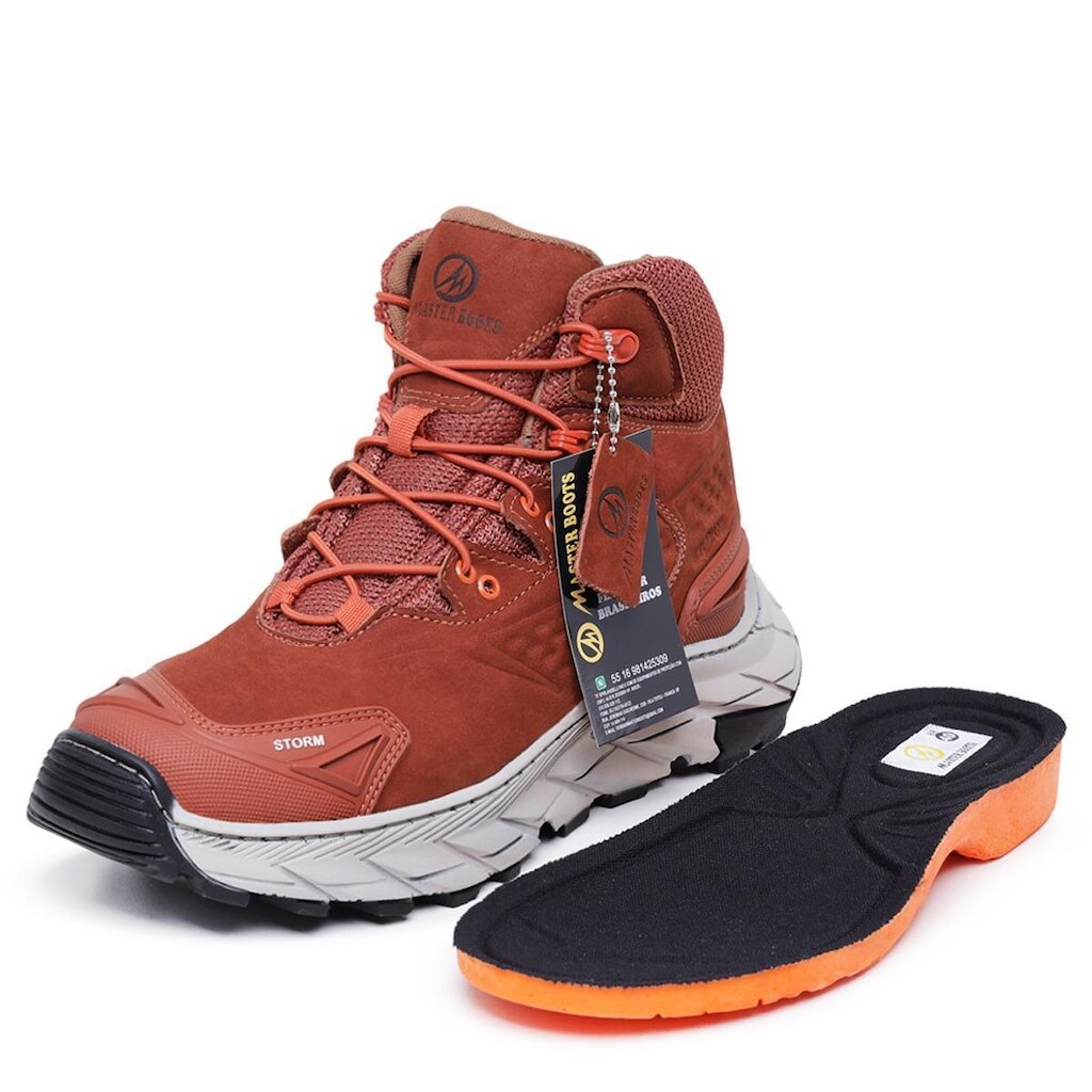 Tênis Master Boot De Trilha Em Couro Solado De Borracha Masculino