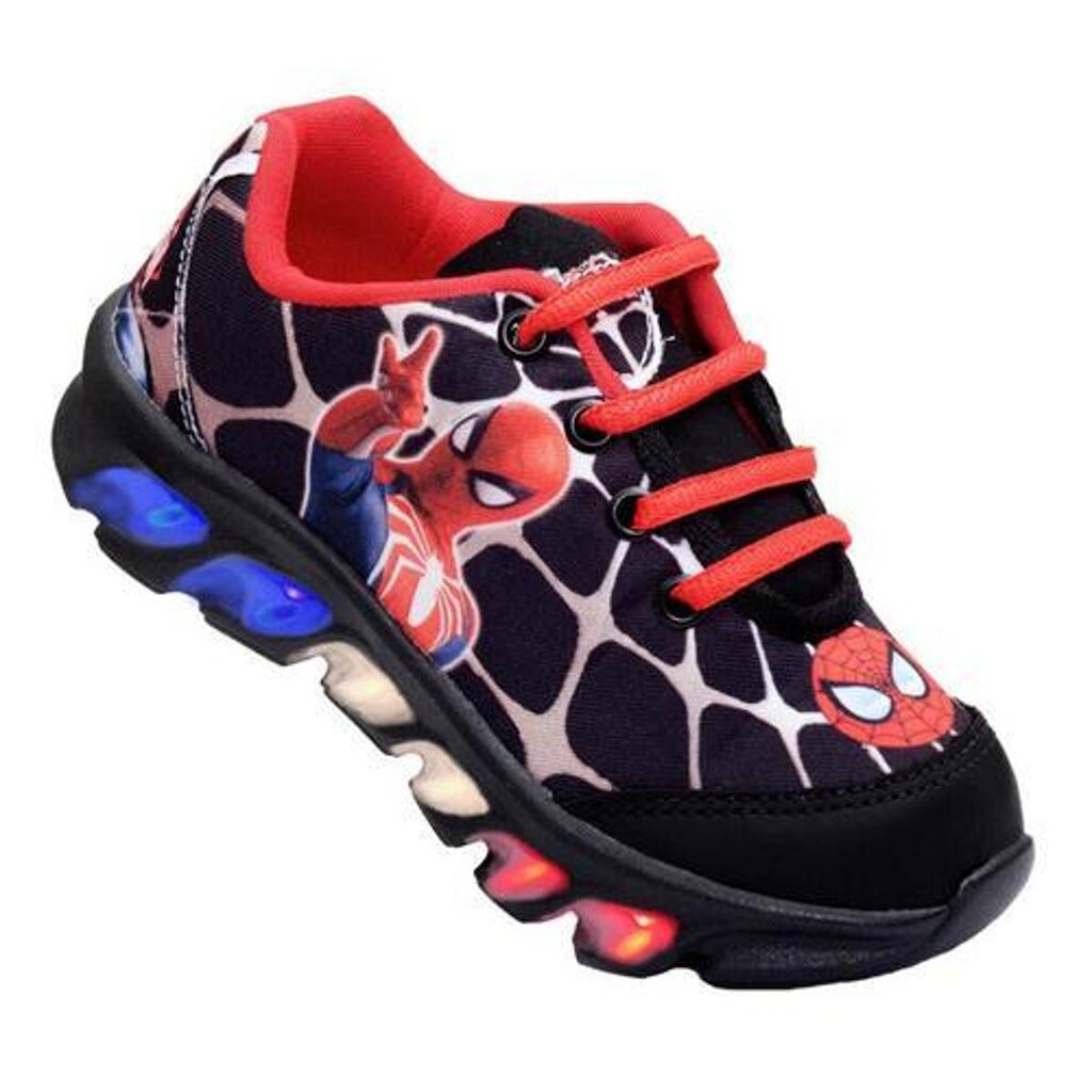 Tenis Menino De Led Infantil Menino Aranha