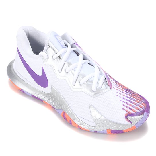 Tênis Nike Air Zoom Vapor Cage 4 HC Feminino - Branco+Lilás