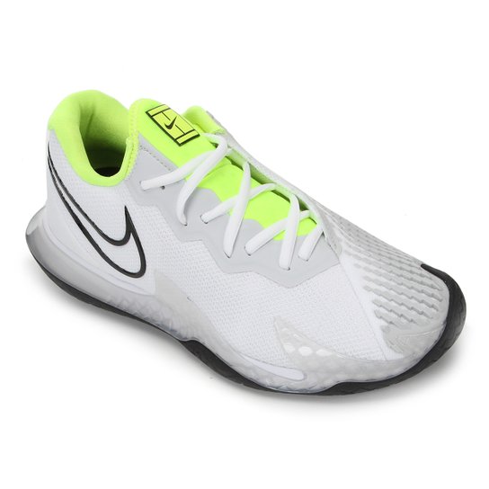 Tênis Nike Air Zoom Vapor Cage 4 HC Masculino - Branco+Verde Limão