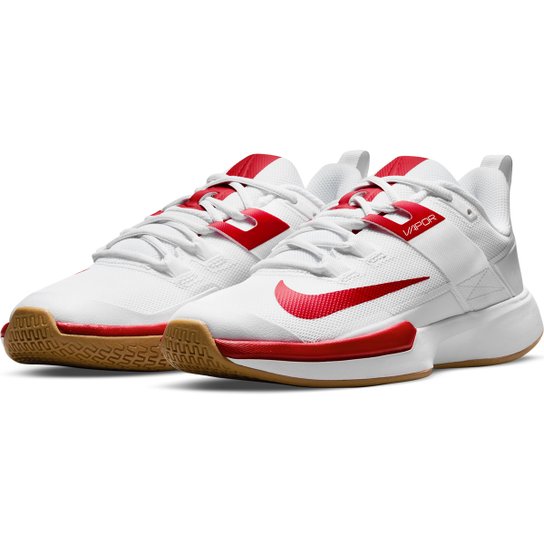 Tênis Nike Court Vapor Lite Feminino - Branco+Vermelho