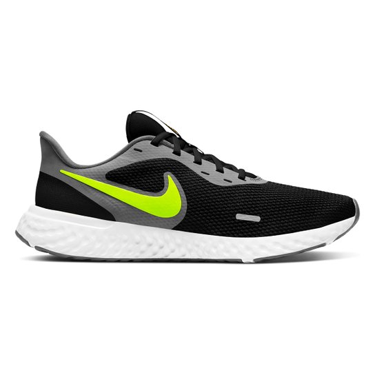 Tênis Nike Revolution 5 Masculino - Preto+Verde Limão