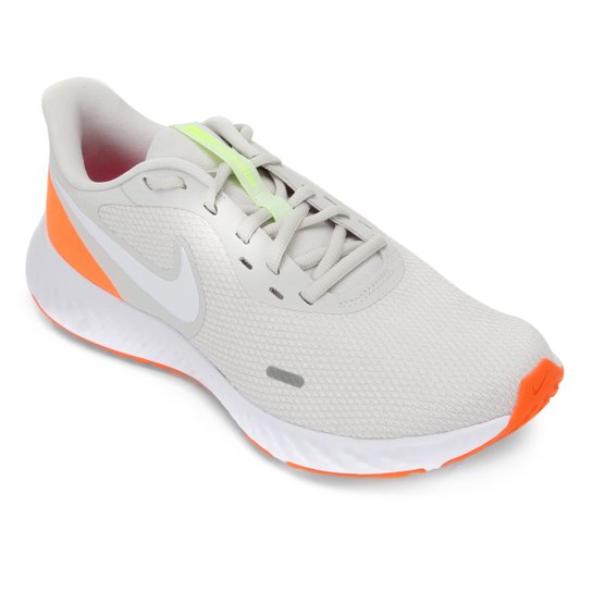 Tênis Nike Revolution 5 Masculino - Laranja+Cinza