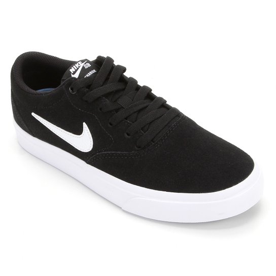 Tênis Nike SB Charge Suede - Preto+Branco