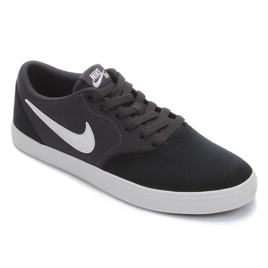 Tênis Nike Sb Check Solar Cnvs Masculino - Branco+Chumbo