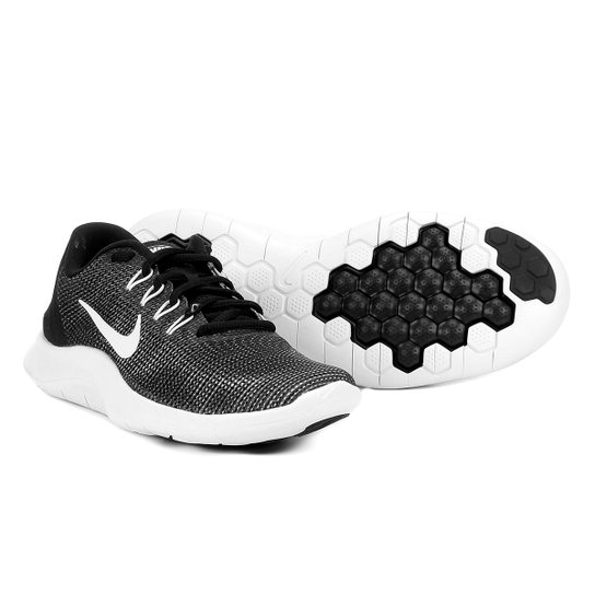 Tênis Nike Wmns Flex 2018 Rn Feminino - Preto+Branco Menor preço em Tênis Nike Wmns Flex 2018 Rn Feminino - Preto+Branco