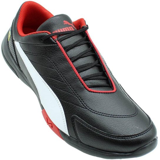 Tênis Puma Scuderia Ferrari Kart Cat III - Preto+Branco