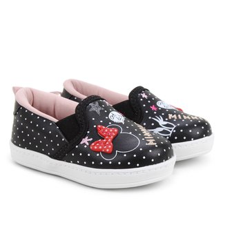 Tênis Slip On Infantil Disney Minnie Fashion Feminino