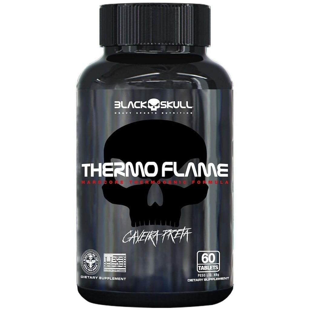 TERMOGÊNICO THERMO FLAME - 60 TABLETES - BLACK SKULL