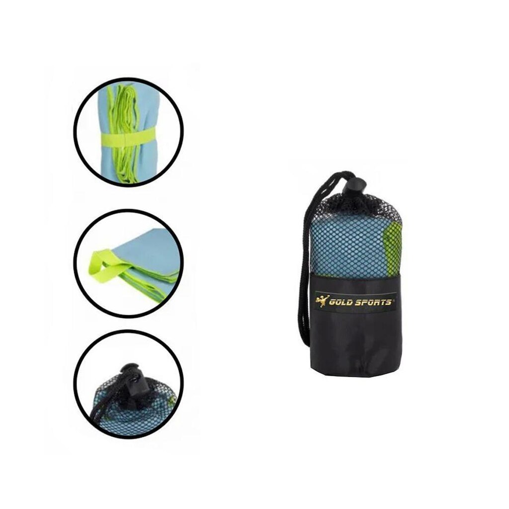 Toalha de Microfibra Gold Sports Alta Absorção Travel Small - 55x42cm