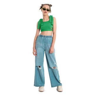 Top Cropped Básico Juvenil em Ribana Gloss