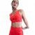 Top Nike Pro Indy Plunge Feminino - Vermelho