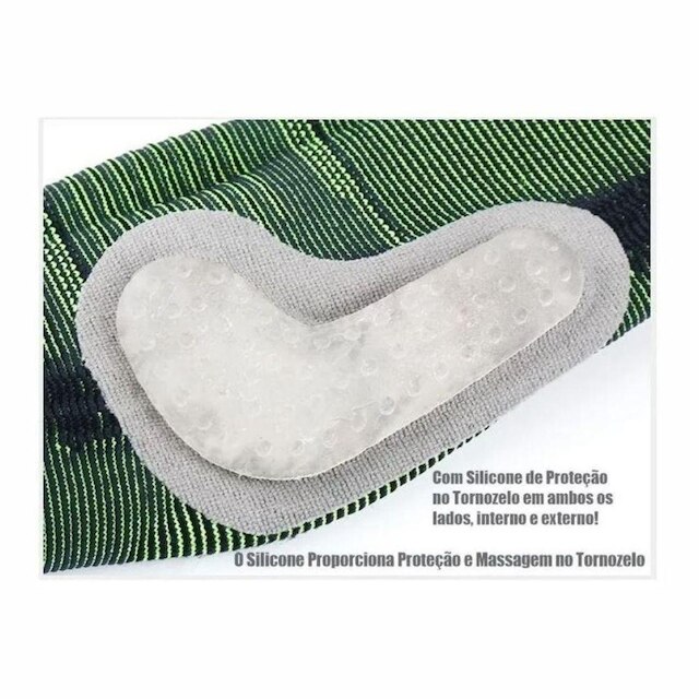 Tornozeleira Aolikes Compressão Spandex C/ Pads De Silicone