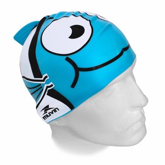 Touca de Natação em Silicone Kid Muvin Estampada com Alta Resistência para Treino e Lazer