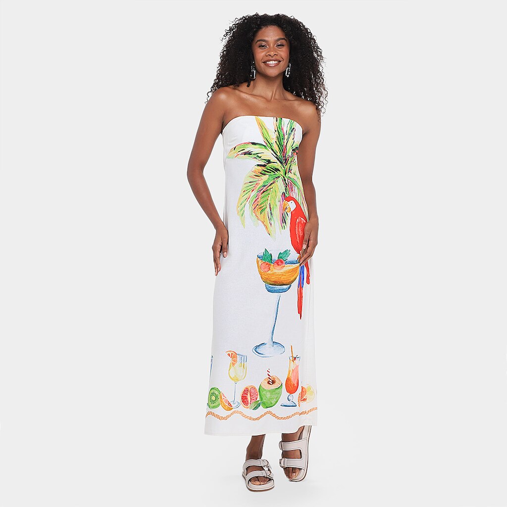 Vestido Farm Coquetel Lenco