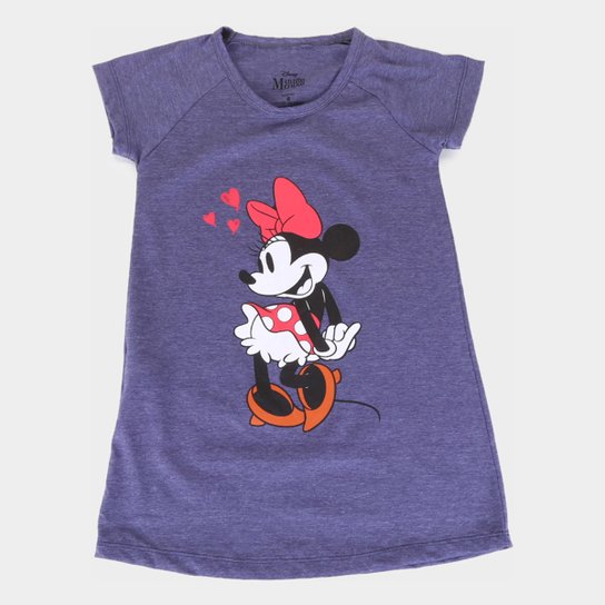 Vestido Infantil Disney Minnie Shame - Jeans Menor preço em Vestido Infantil Disney Minnie Shame - Jeans