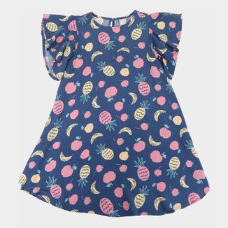 Vestido Infantil Hering Estampado Manga Curta Feminino 