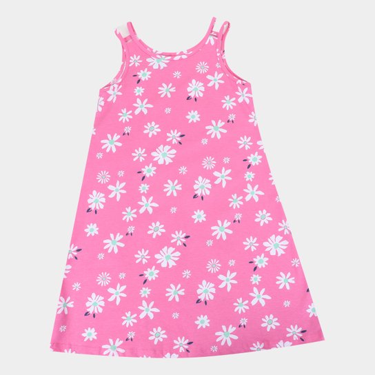 Vestido Infantil  Malwee Estampado - Rosa