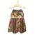 Vestido Infantil Pandi Listra Feminino - Marrom+Rosa