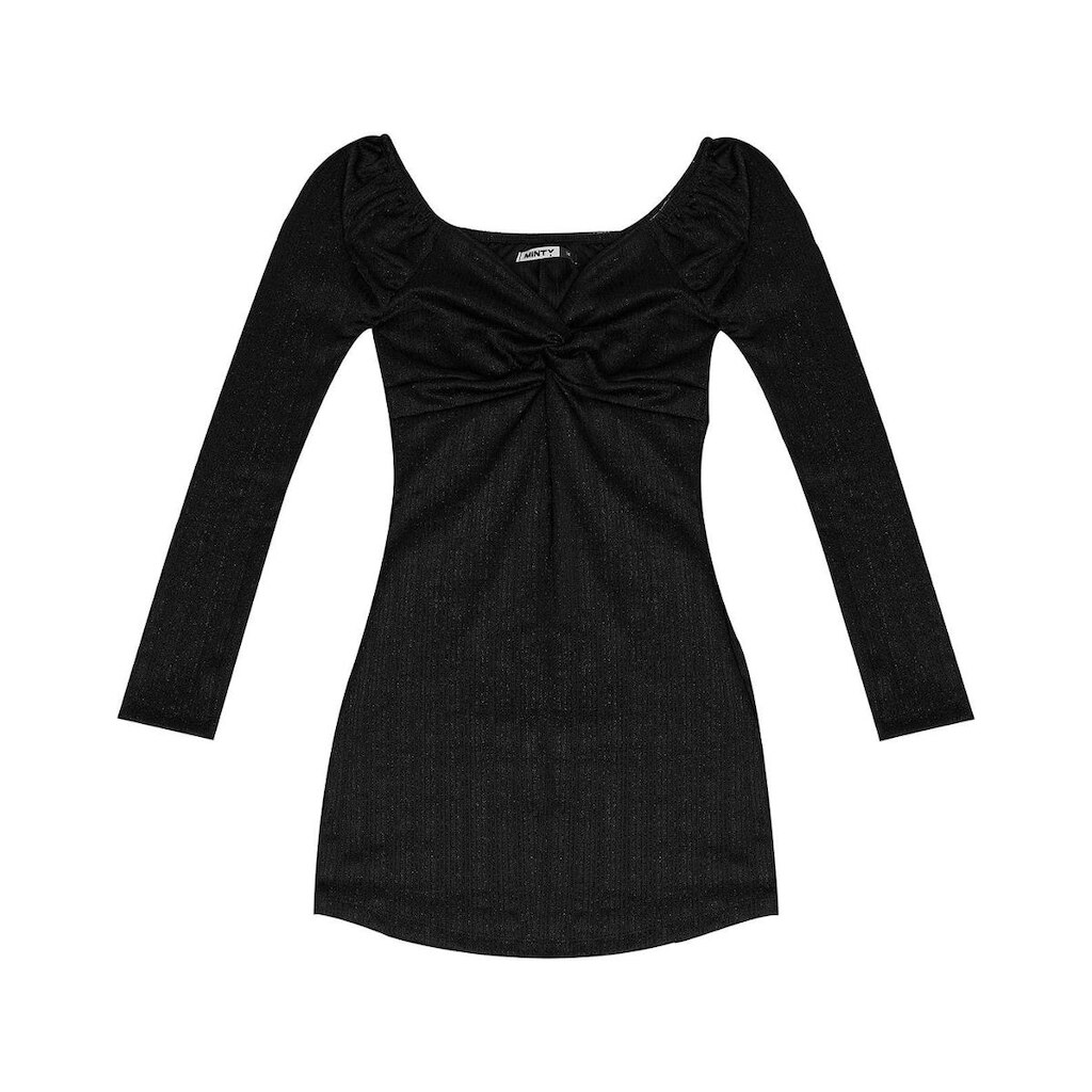 Vestido Manga Longa Juvenil Minty Preto