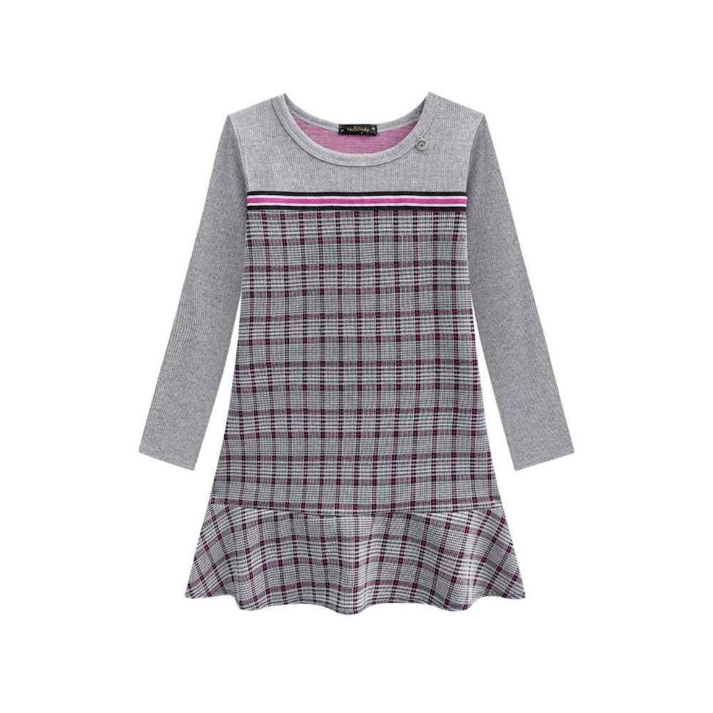 Vestido Xadrez menina Manga Longa Ref 40451