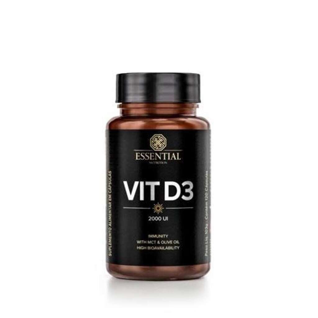Vitamina D3 2000 UI (120 Cápsulas) - Essential Nutrition