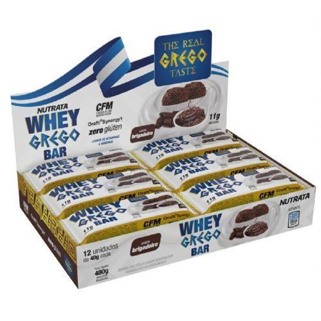 Whey Bar Grego (Cx C/ 12Uni) - Nutrata