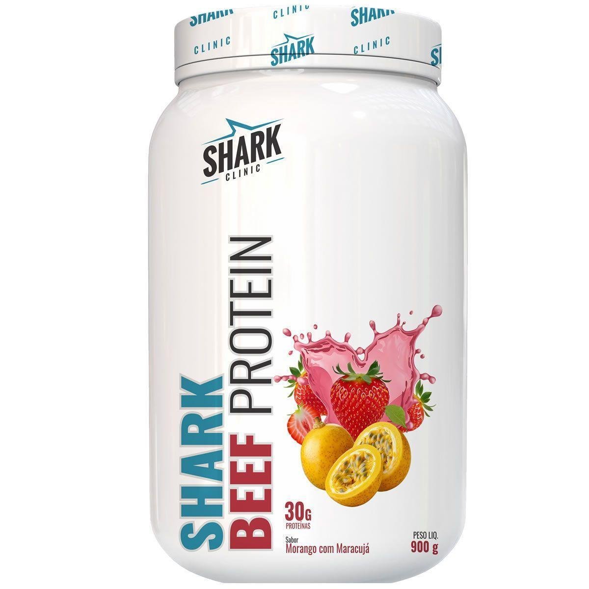 Whey Beef Protein - 900g Morango com Maracujá - Shark Pro
