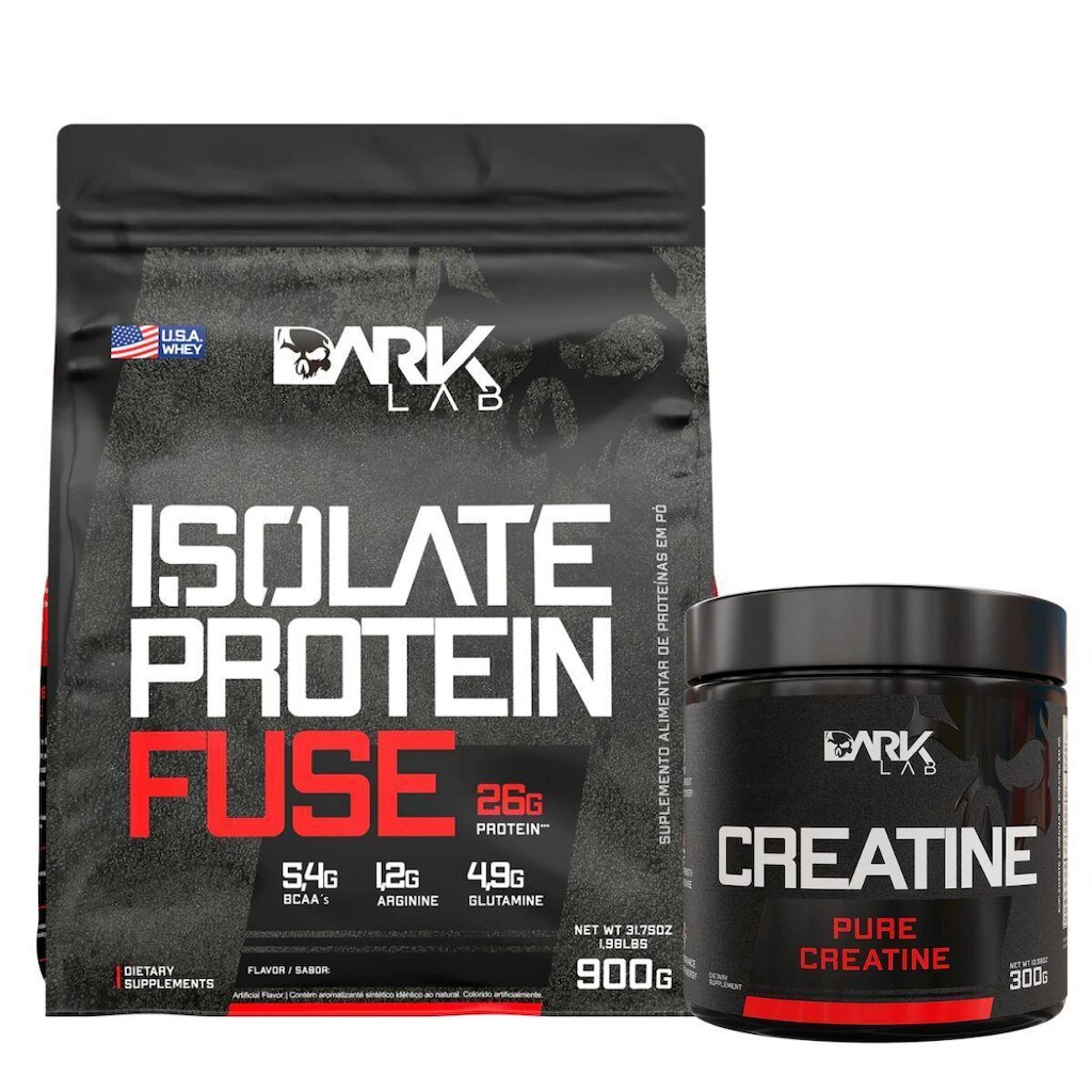 Whey Isolate Protein Fuse 900g + Creatina 300g Dark Lab