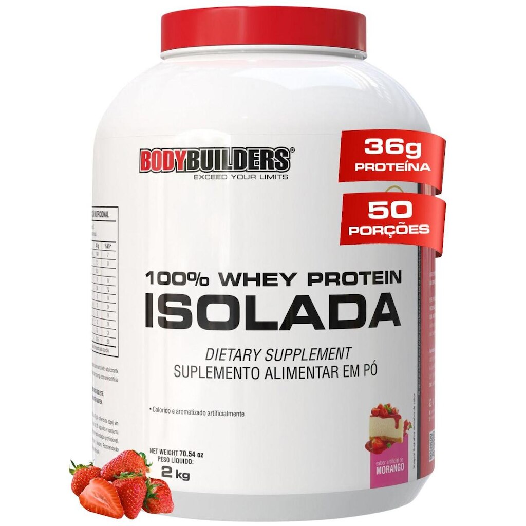 Whey Protein 100% Isolada 2kg - Bodybuilders