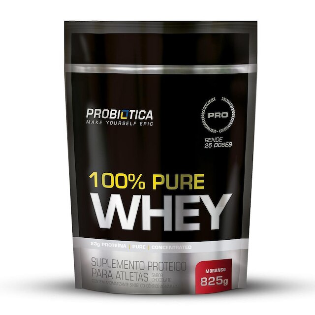 Whey Protein 100% Pure Whey Refil Pouch Probiótica 825g é boa?