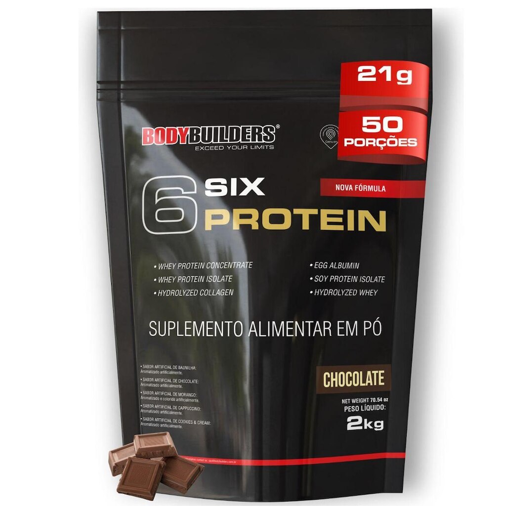 Whey Protein 6 Six Protein 2kg Refil - Bodybuilders