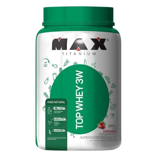 Whey Protein Top Whey 3W Mais Natural 900 g - Max Titanium - 