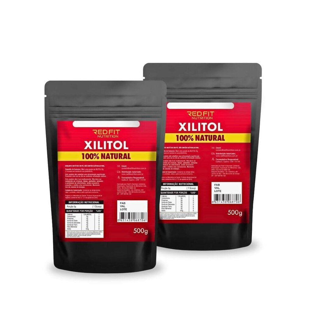 Xilitol 1Kg 100% Puro Importado Red Fit Nutrition